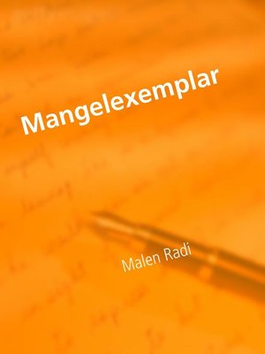 cover image of Mangelexemplar